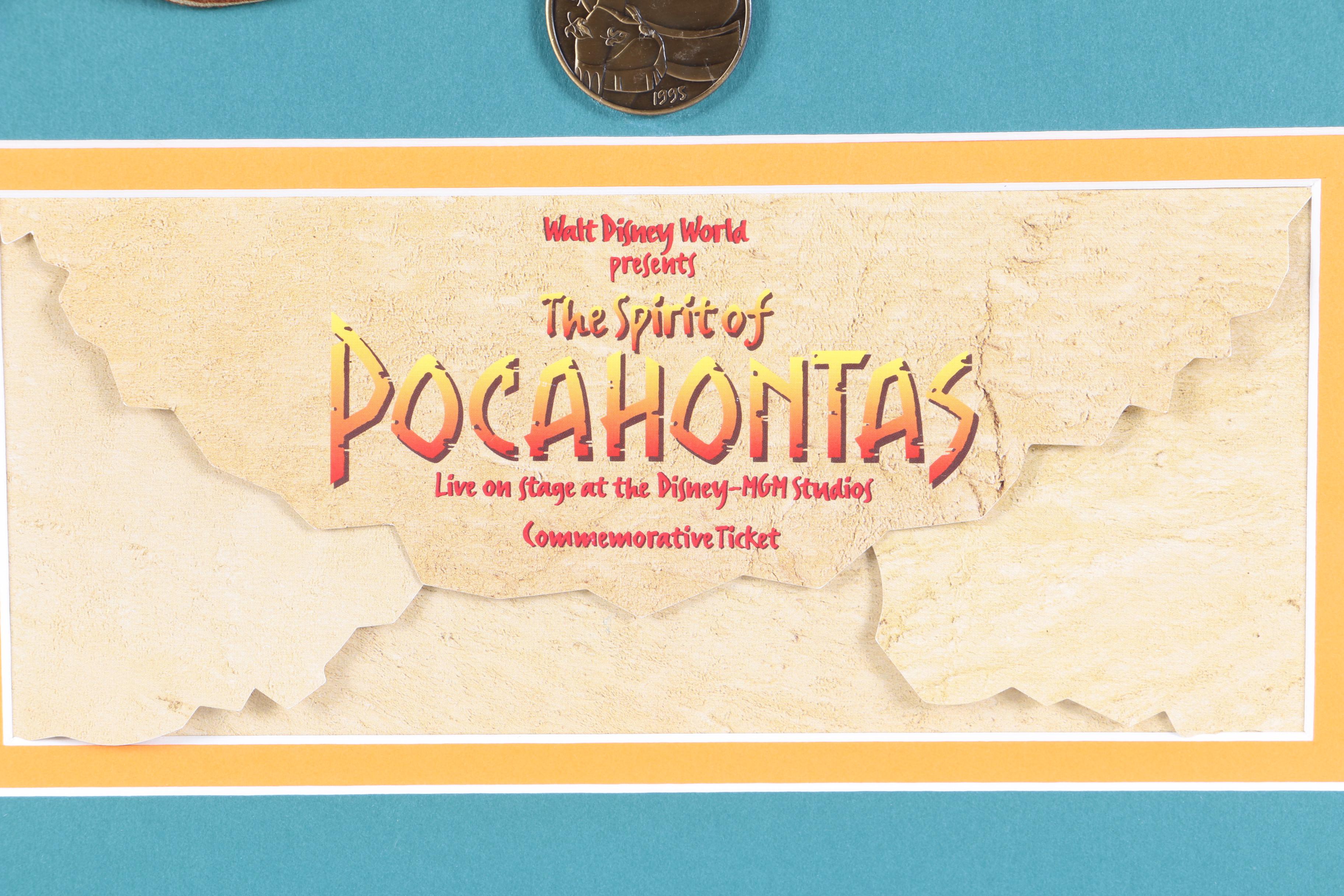 Walt Disney World Commemorative Ticket and Pendant "The Spirit of Pocahontas"