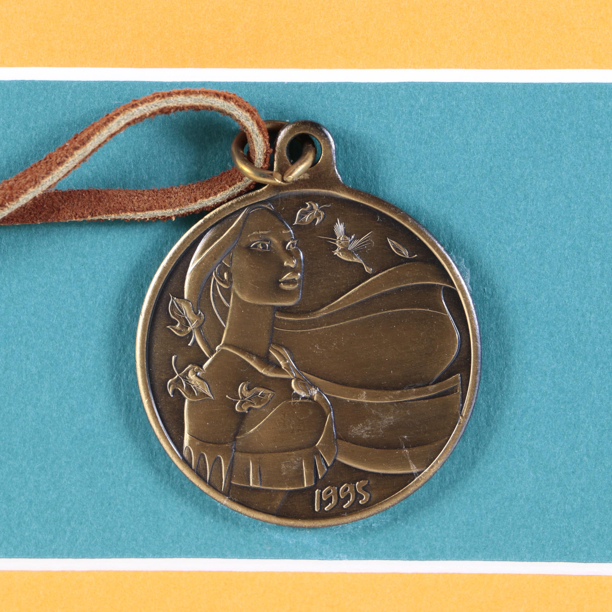 Walt Disney World Commemorative Ticket and Pendant "The Spirit of Pocahontas"