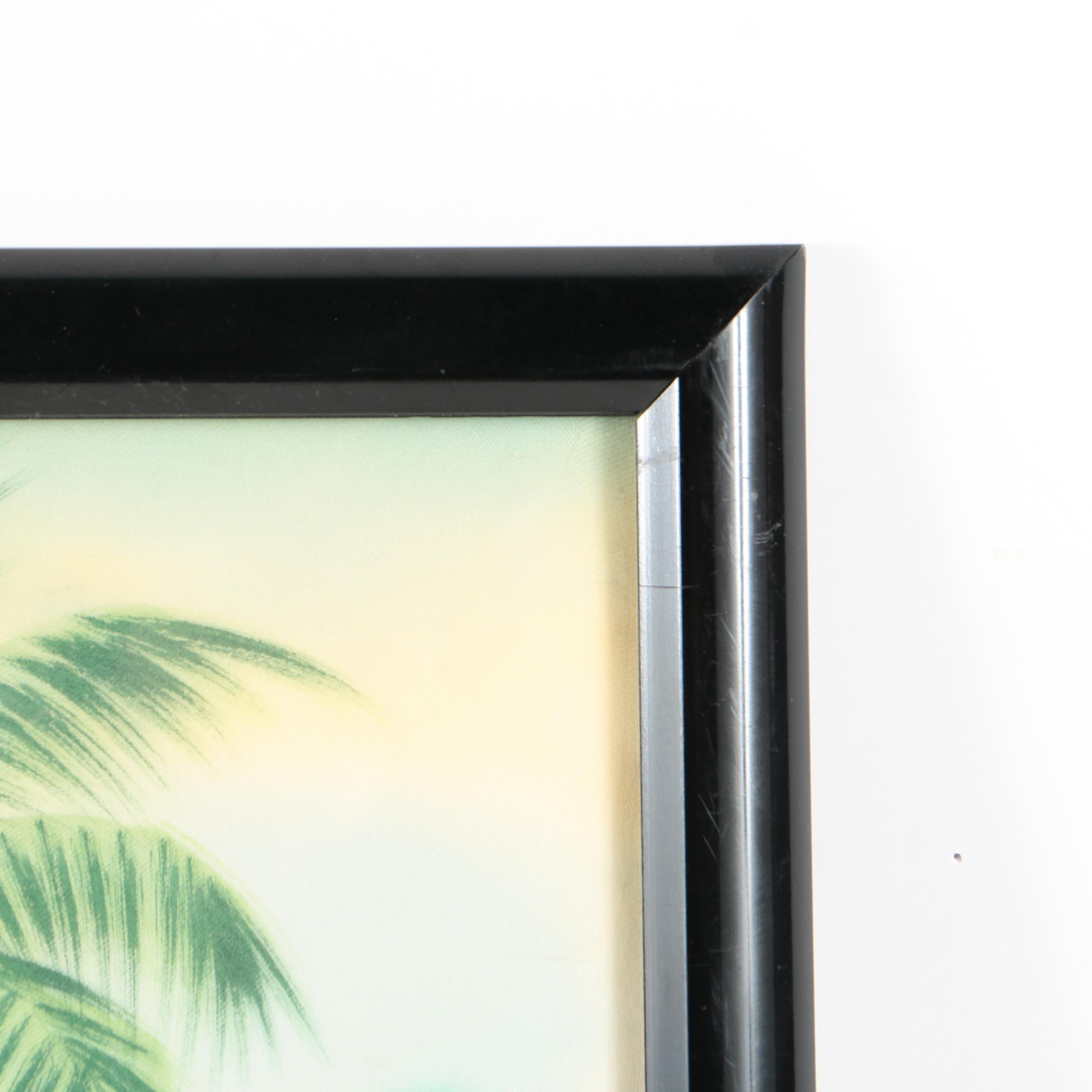 South East Asian Style Watercolor and Gouache on Silk Paintings