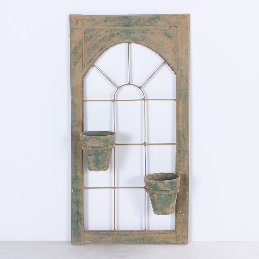 Rustic Window Wall Hanging Planter