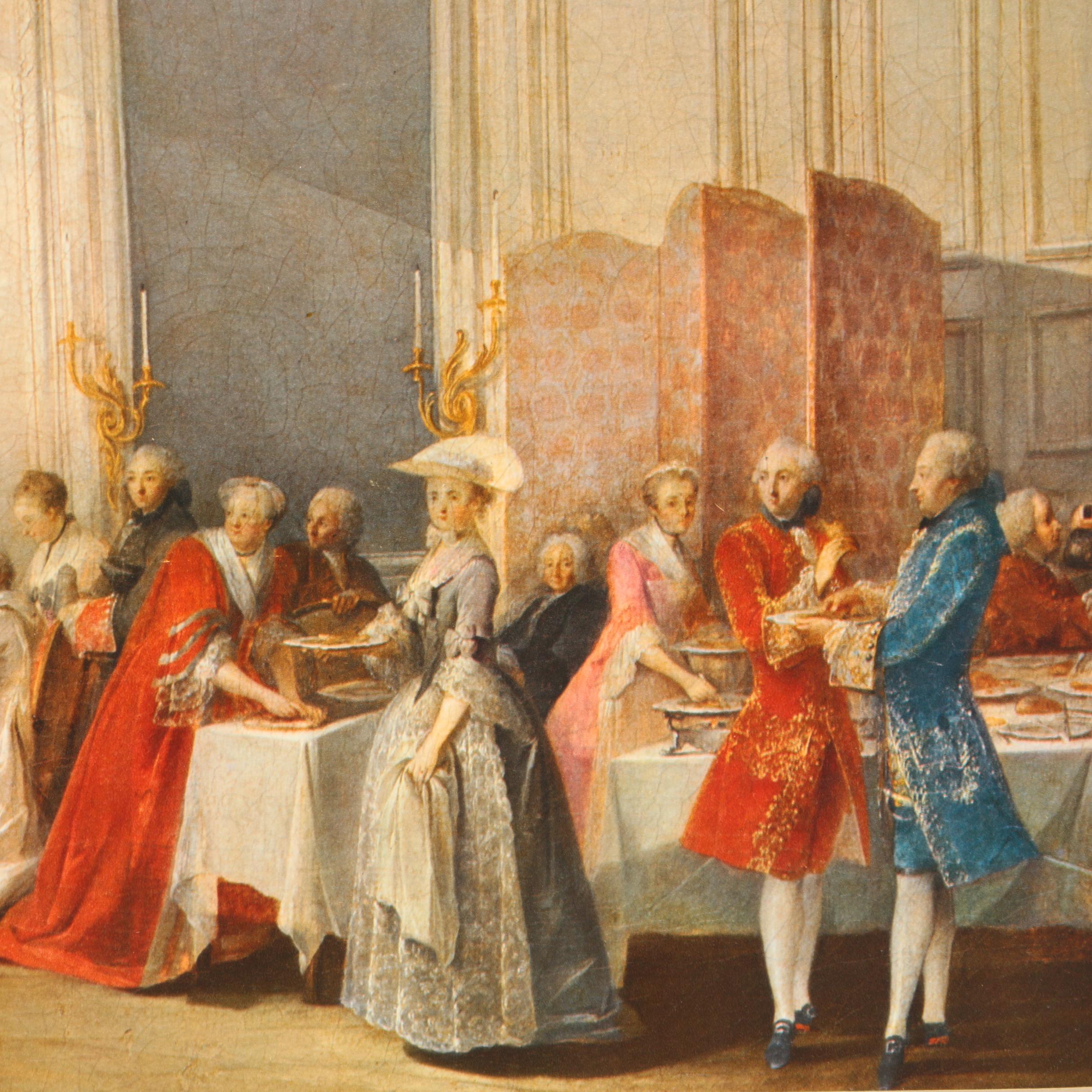 Giclee After Michel-Barthélémy Ollivier "English Tea Party"