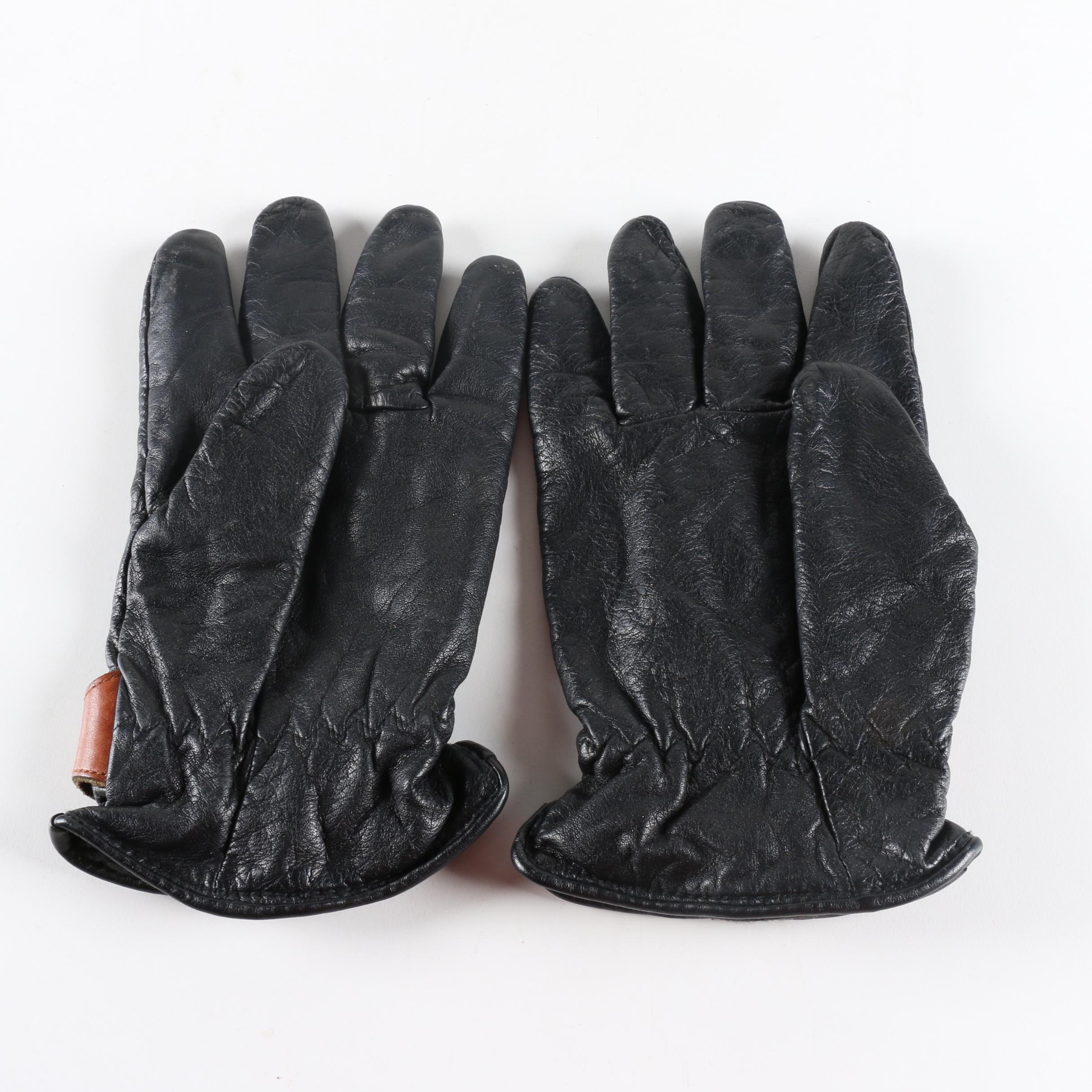 Women's Leather Gloves Including Wilsons and a Printed Scarf