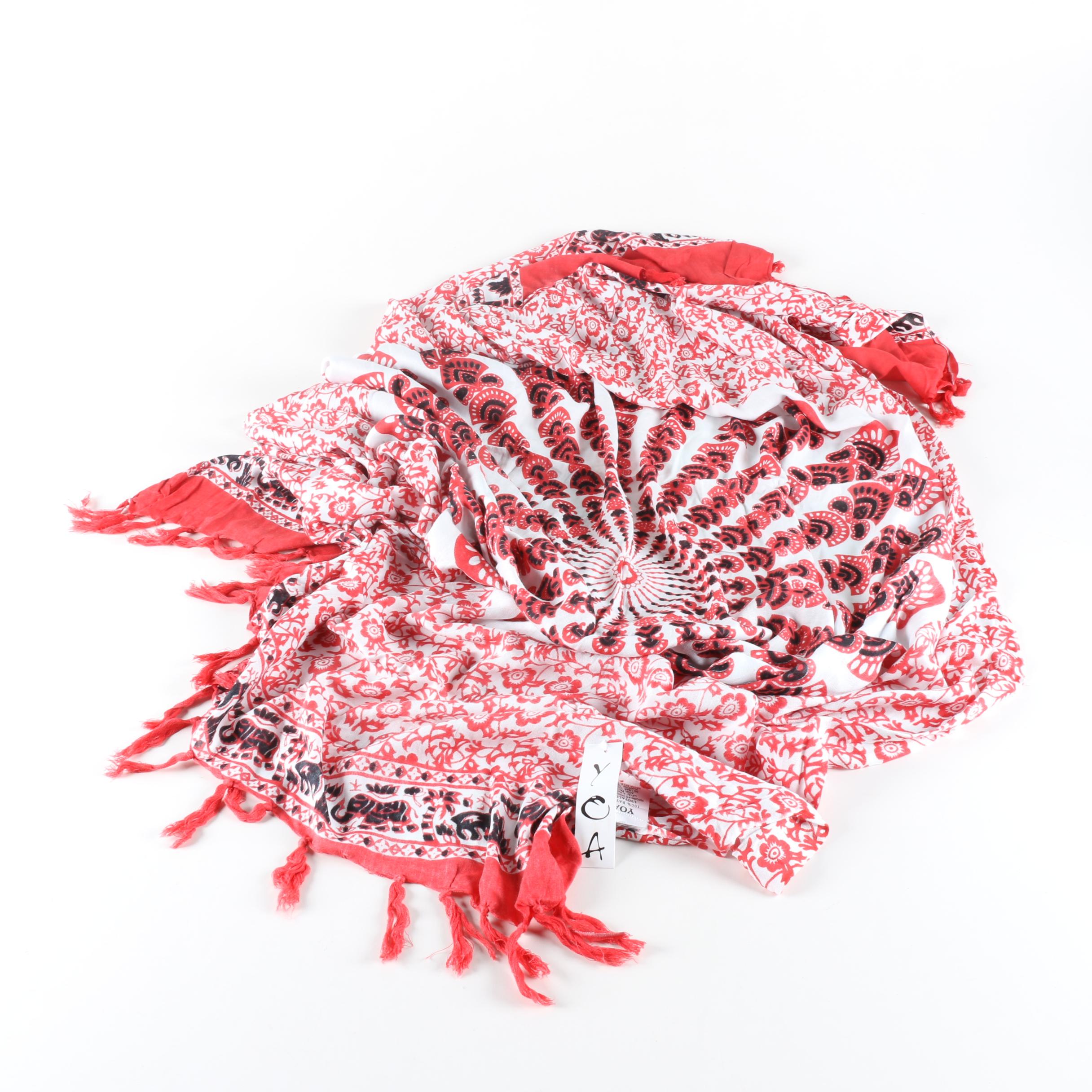 Women's Leather Gloves Including Wilsons and a Printed Scarf