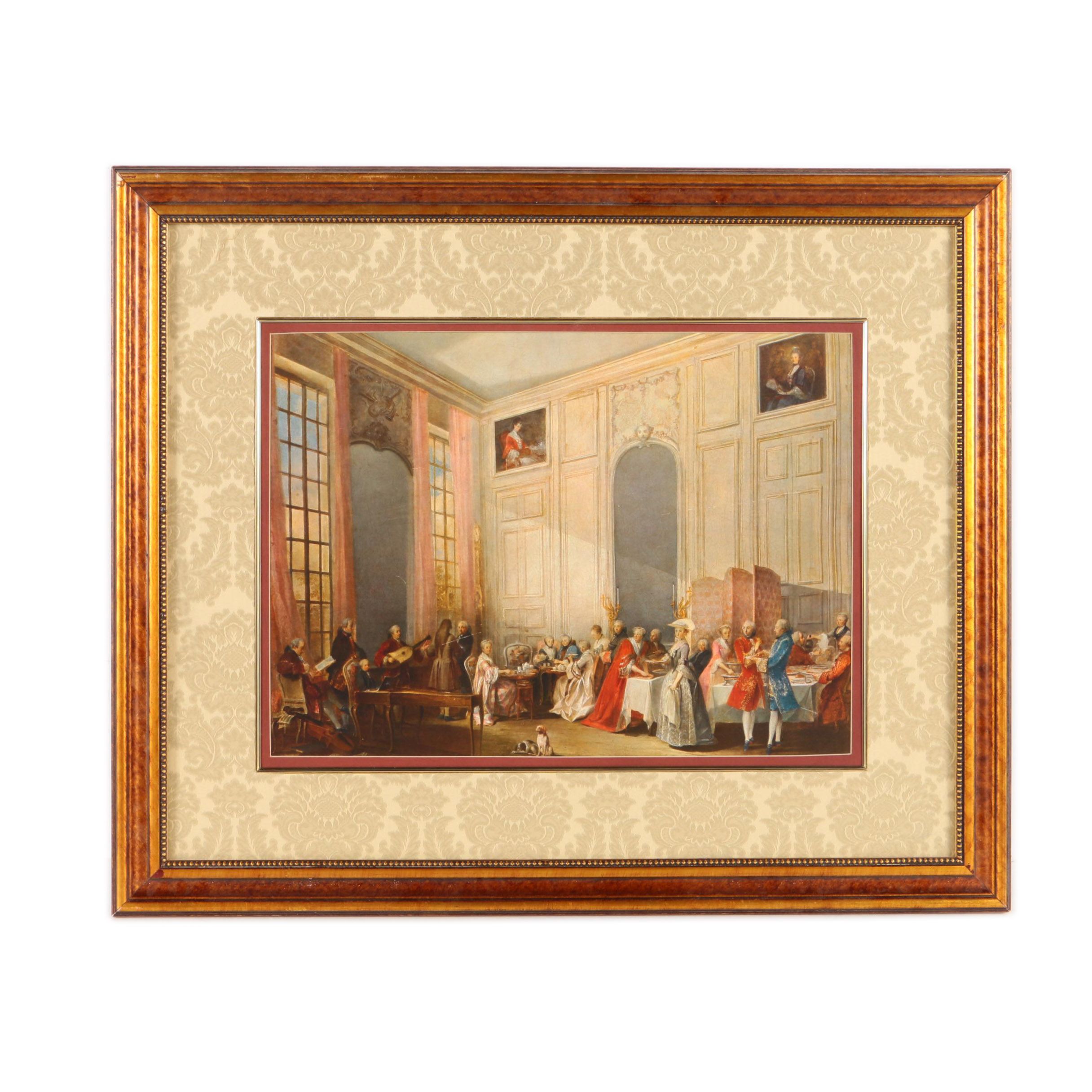 Giclee After Michel-Barthélémy Ollivier "English Tea Party"