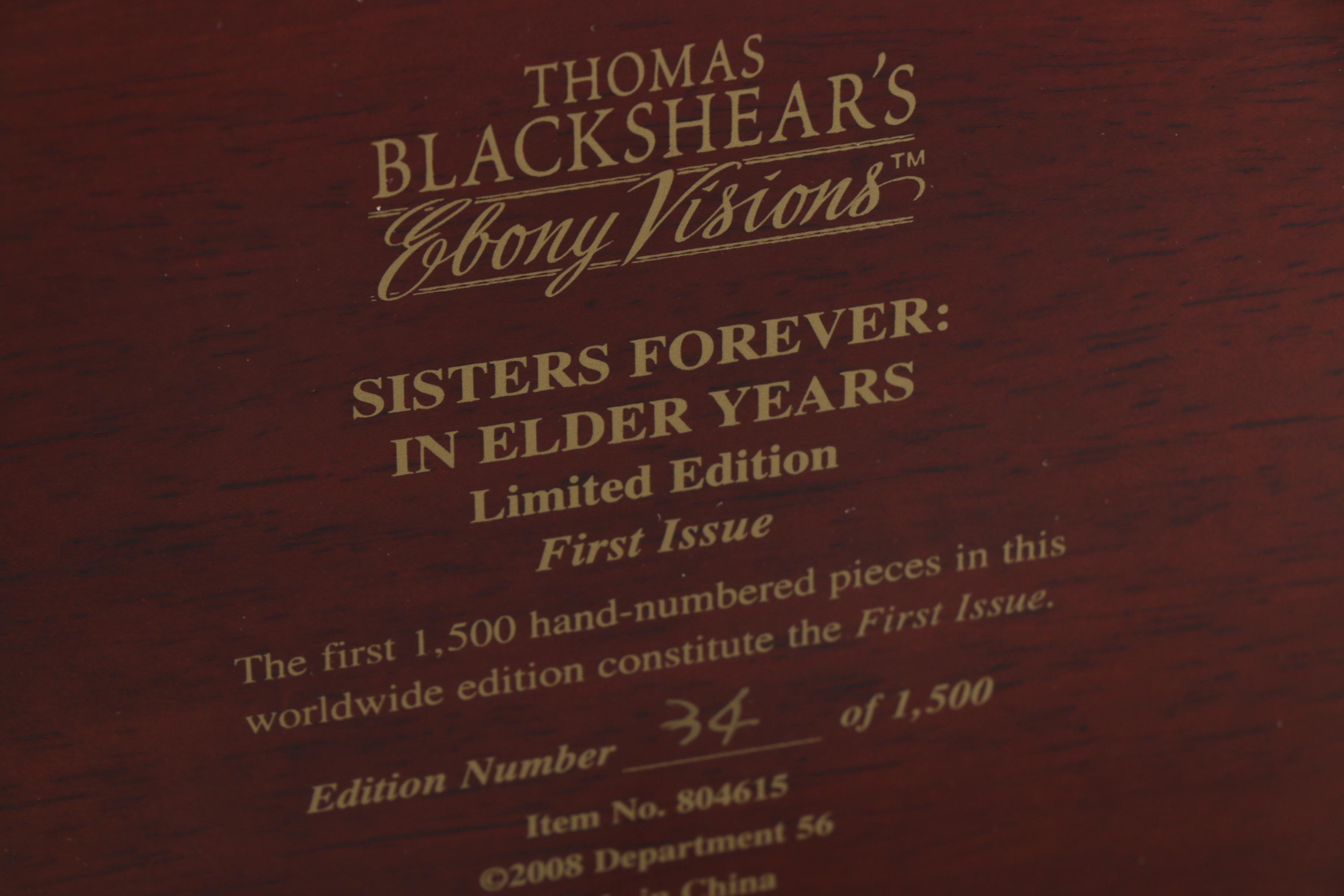 "Sisters Forever: In Elder Years" Thomas Blackshear's "Ebony Visions" Figurine