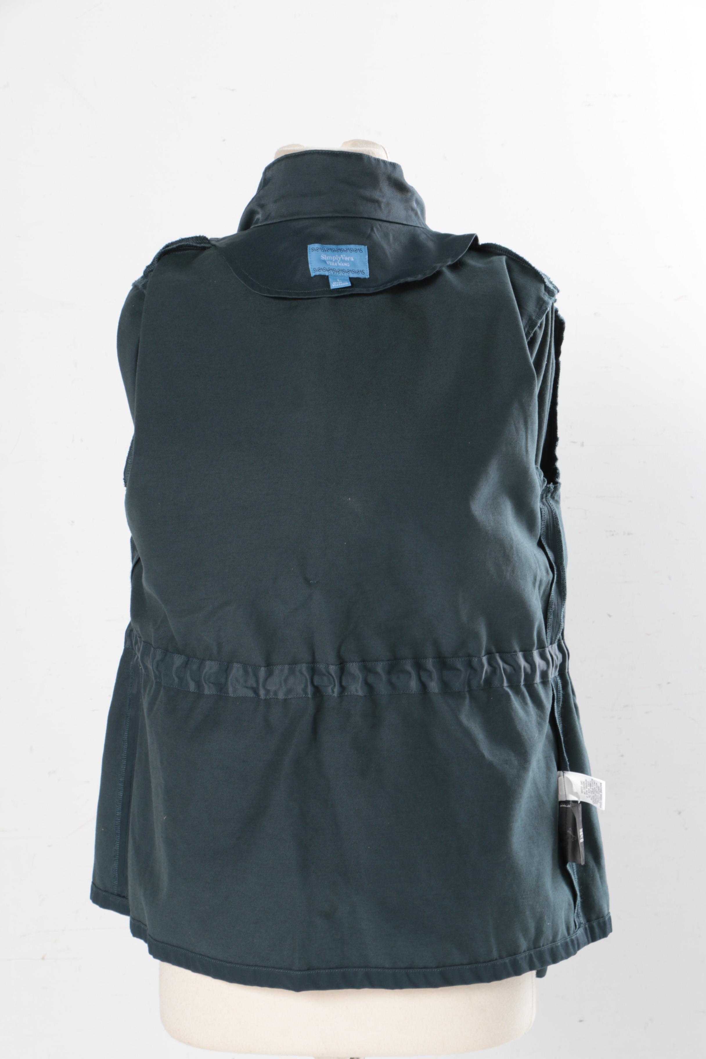 Women's Simply Vera Vera Wang Blue Cotton Blend Jacket