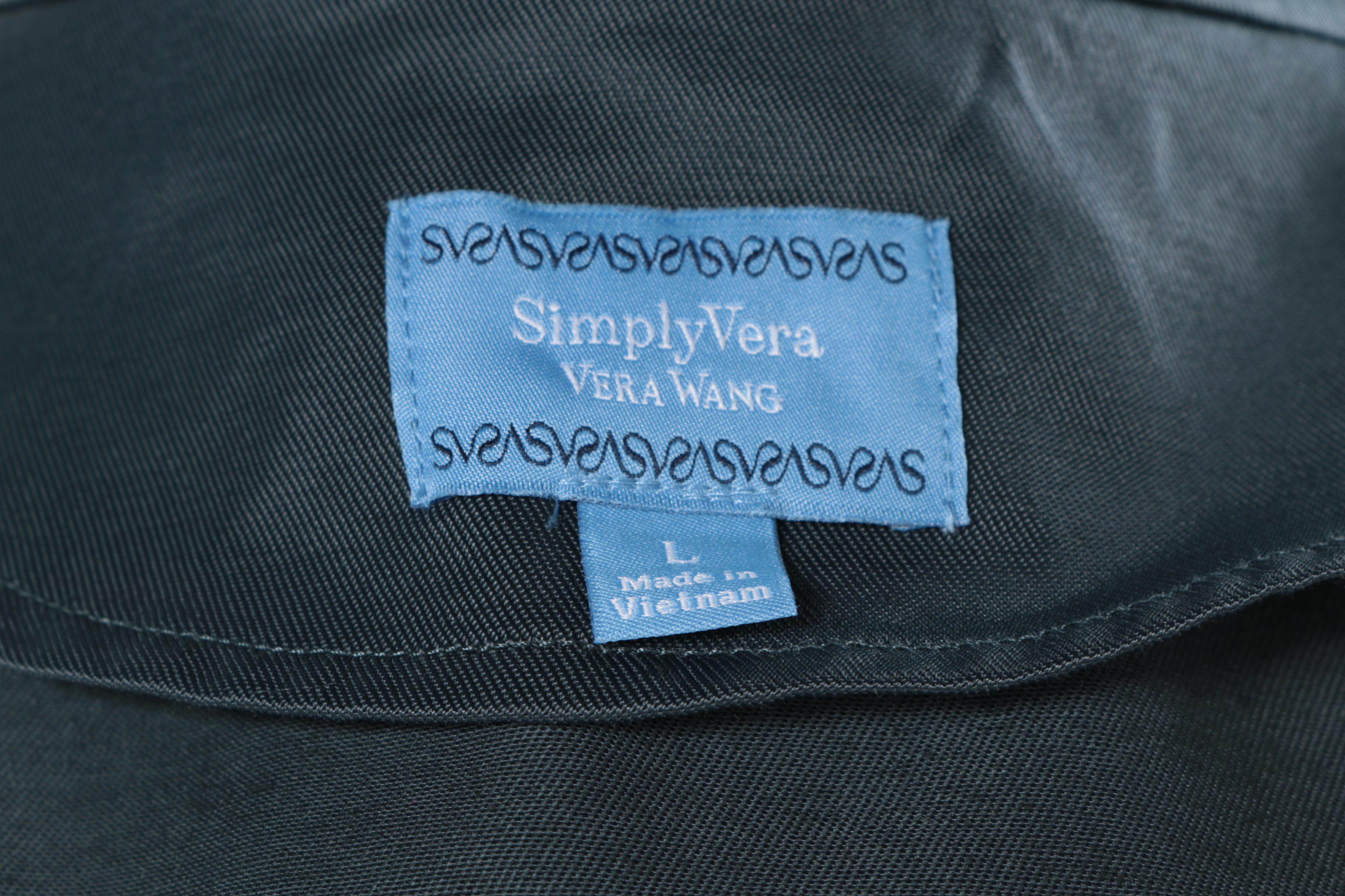 Women's Simply Vera Vera Wang Blue Cotton Blend Jacket