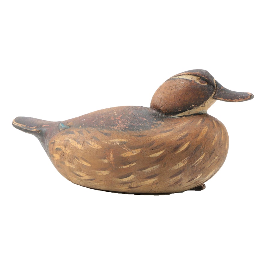 Carved Wooden Duck Decoy