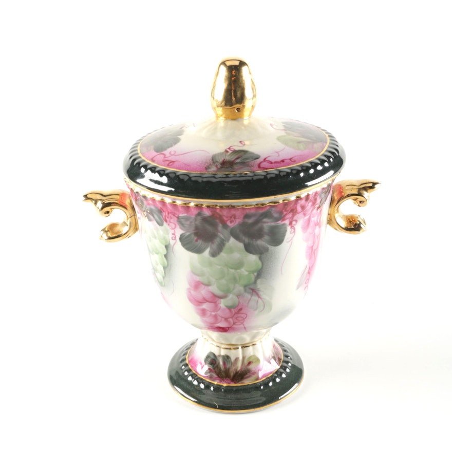 Nippon Hand-Painted Japanese Porcelain Jar