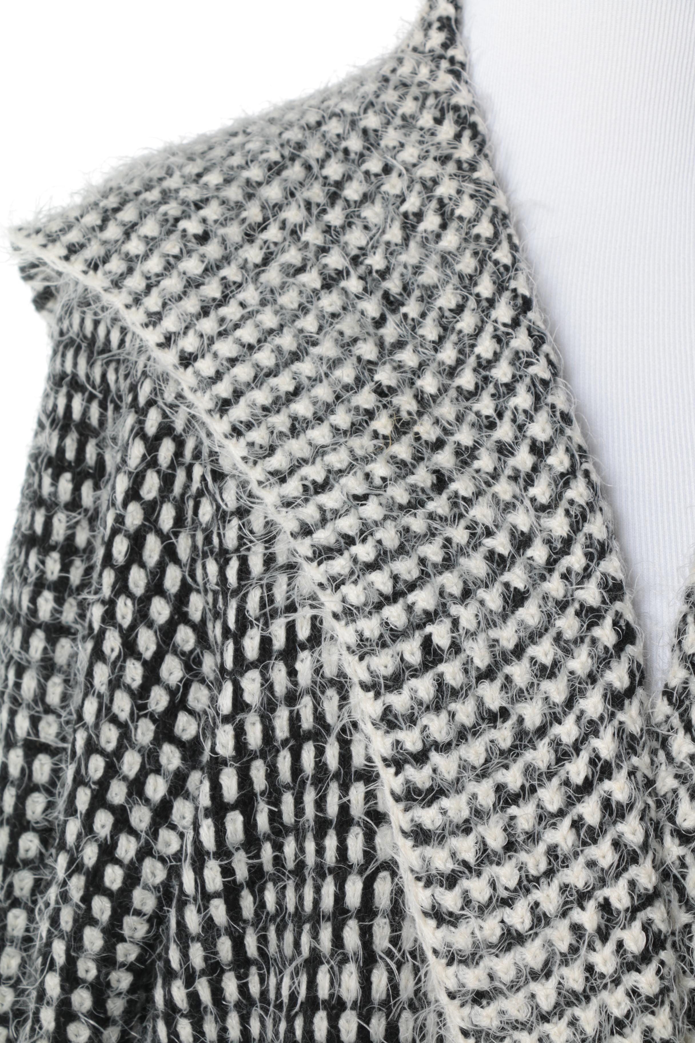 Women's Eyn Black and White Hooded Cardigan