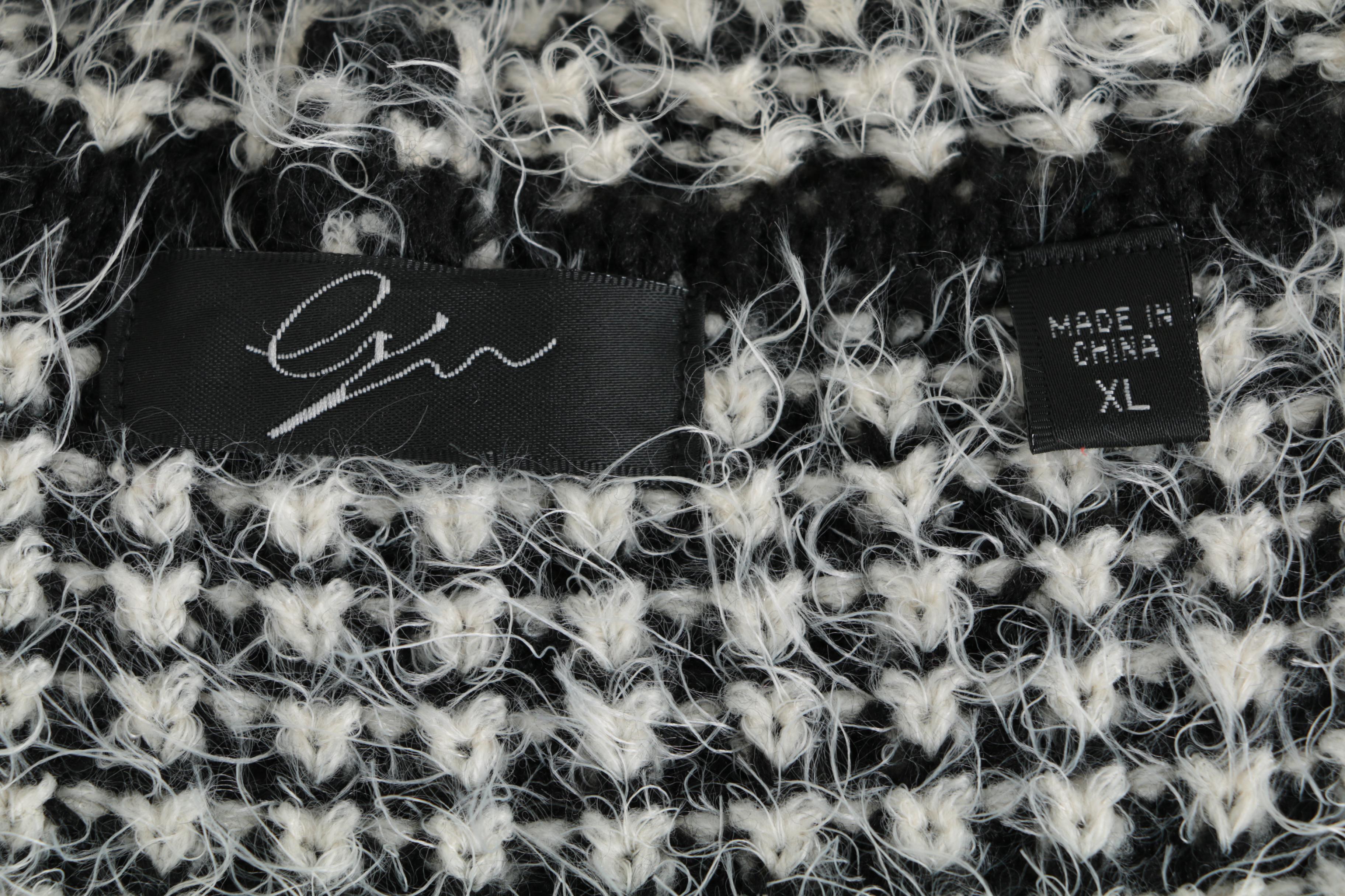 Women's Eyn Black and White Hooded Cardigan