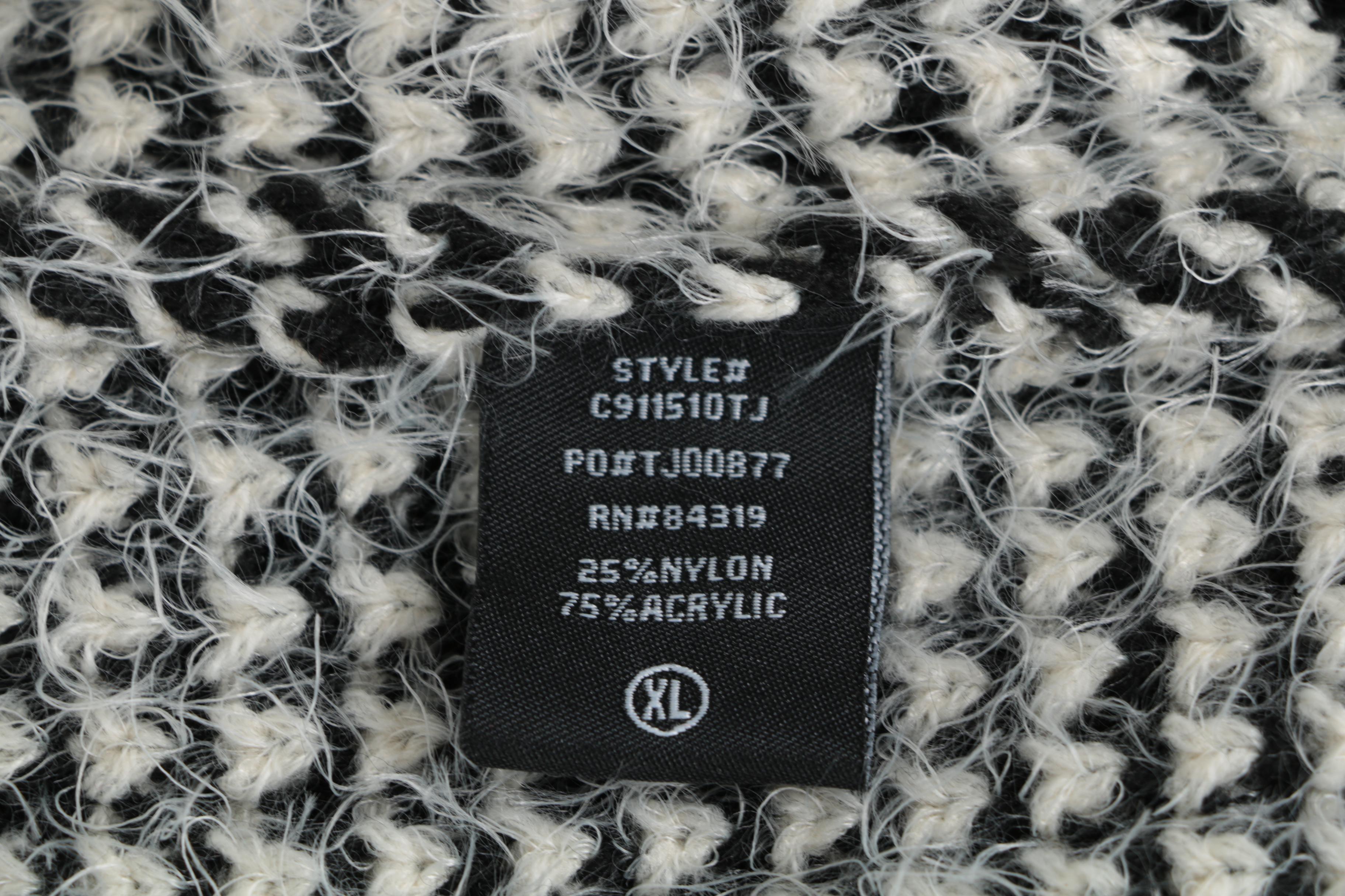 Women's Eyn Black and White Hooded Cardigan