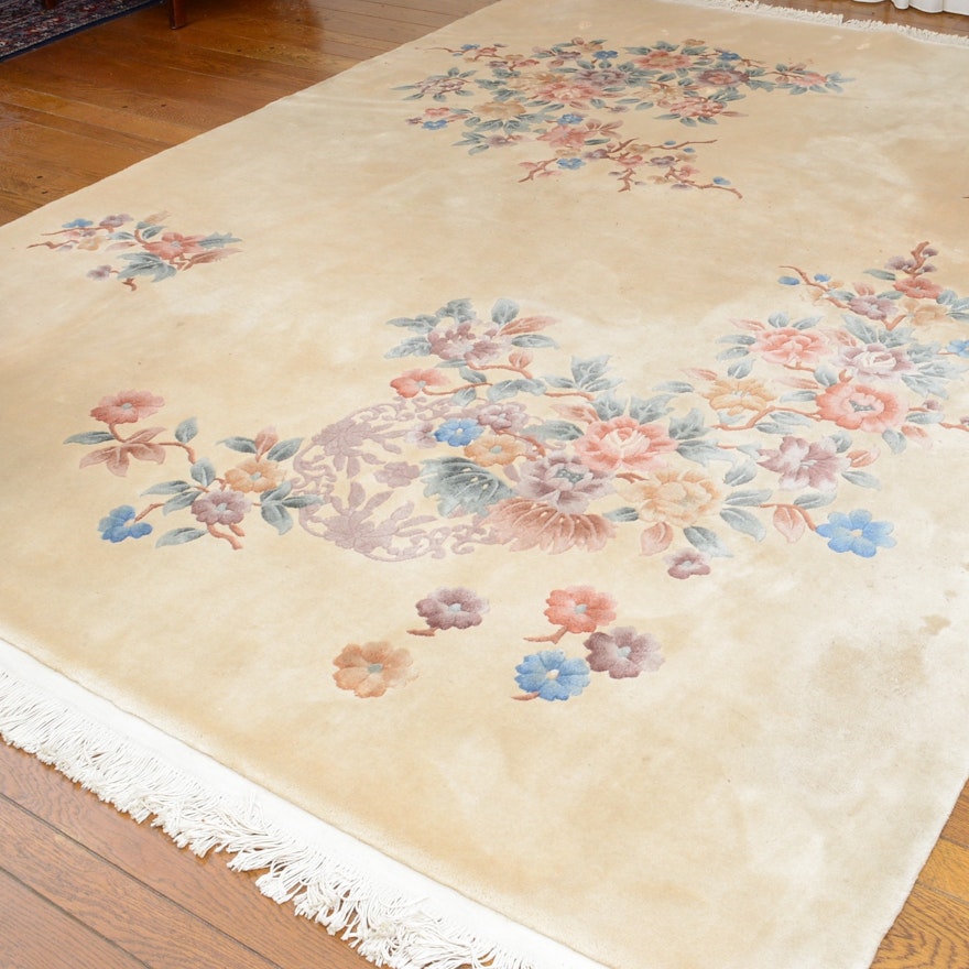 Hand-Knotted and Carved Rug Gallery Chinese Wool Area Rug