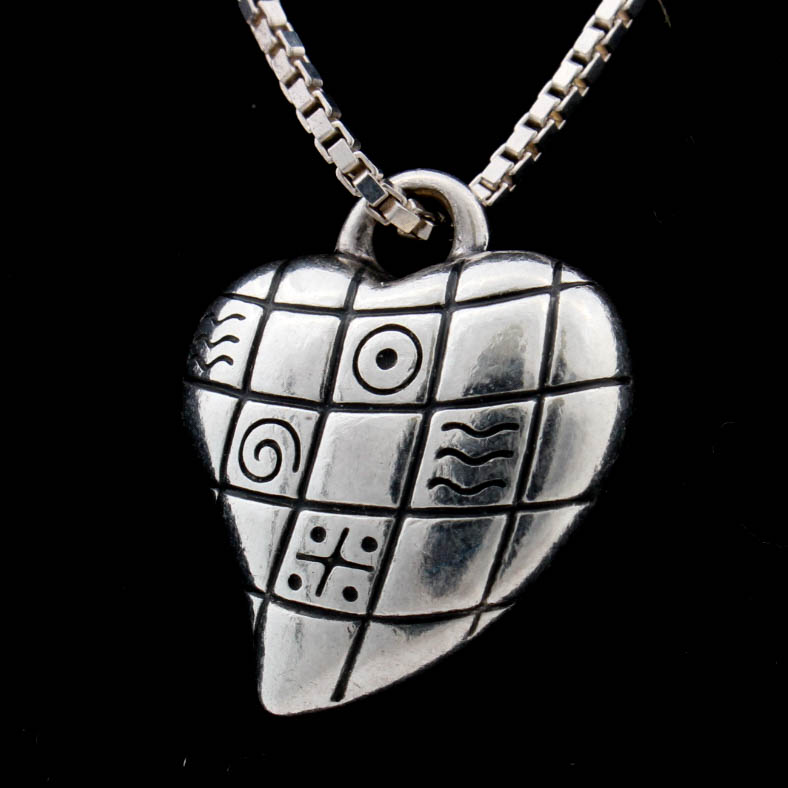 Sterling Silver Heart Pendant Necklace