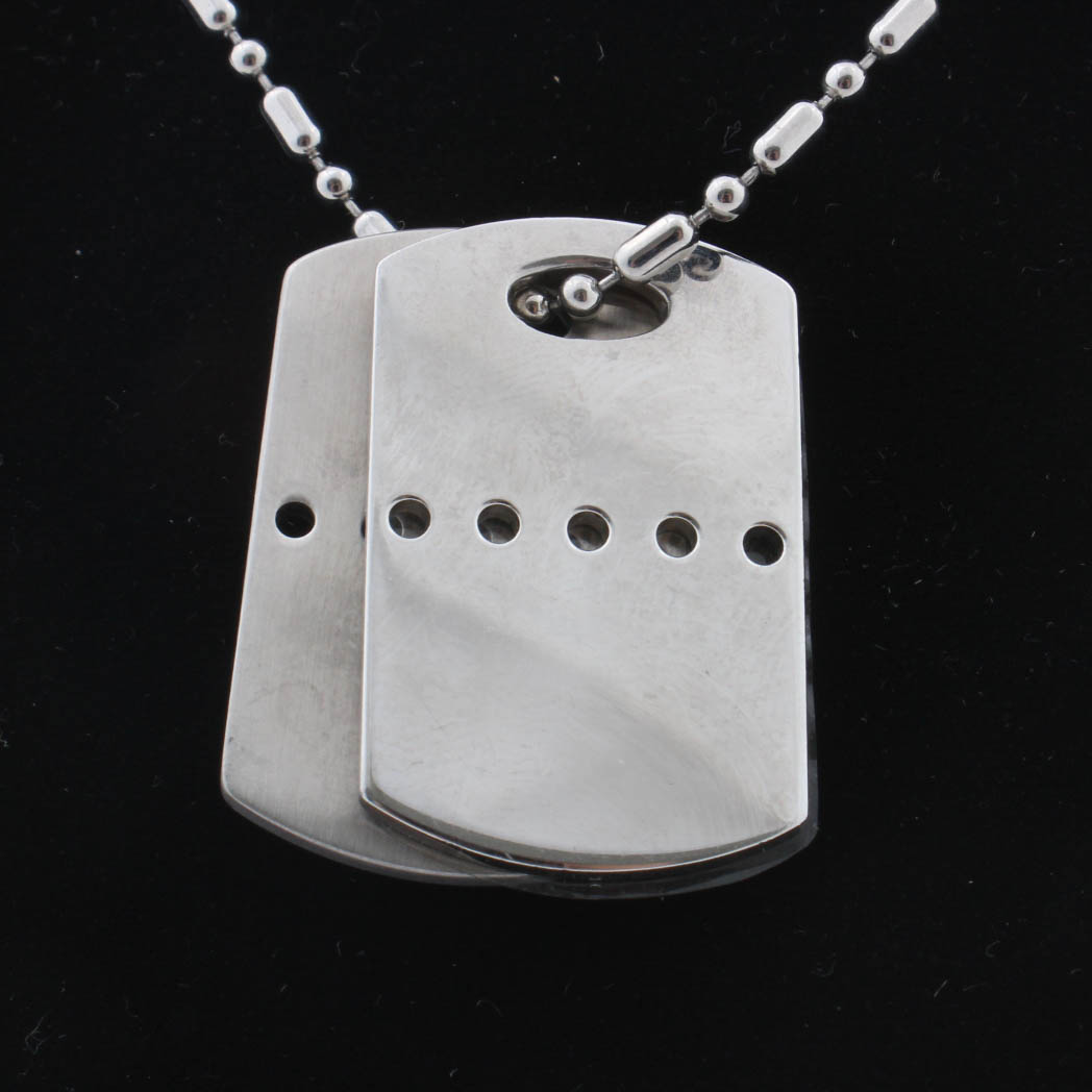 Rochet Stainless Steel Dog Tag Style Necklace