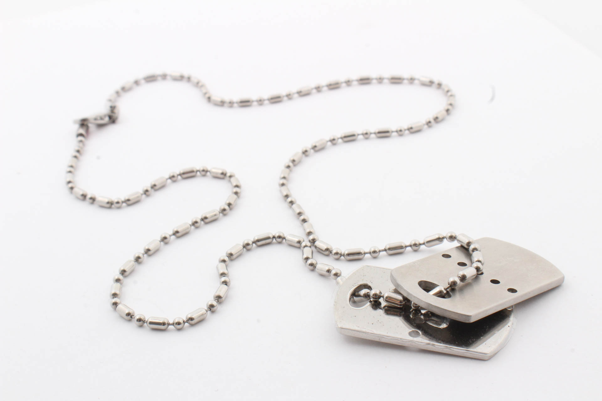 Rochet Stainless Steel Dog Tag Style Necklace