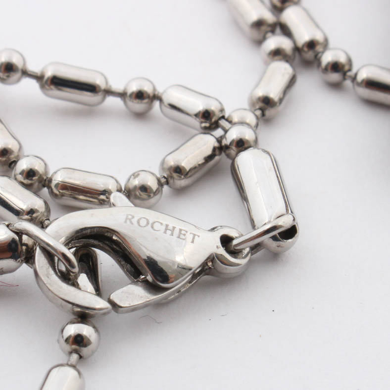 Rochet Stainless Steel Dog Tag Style Necklace