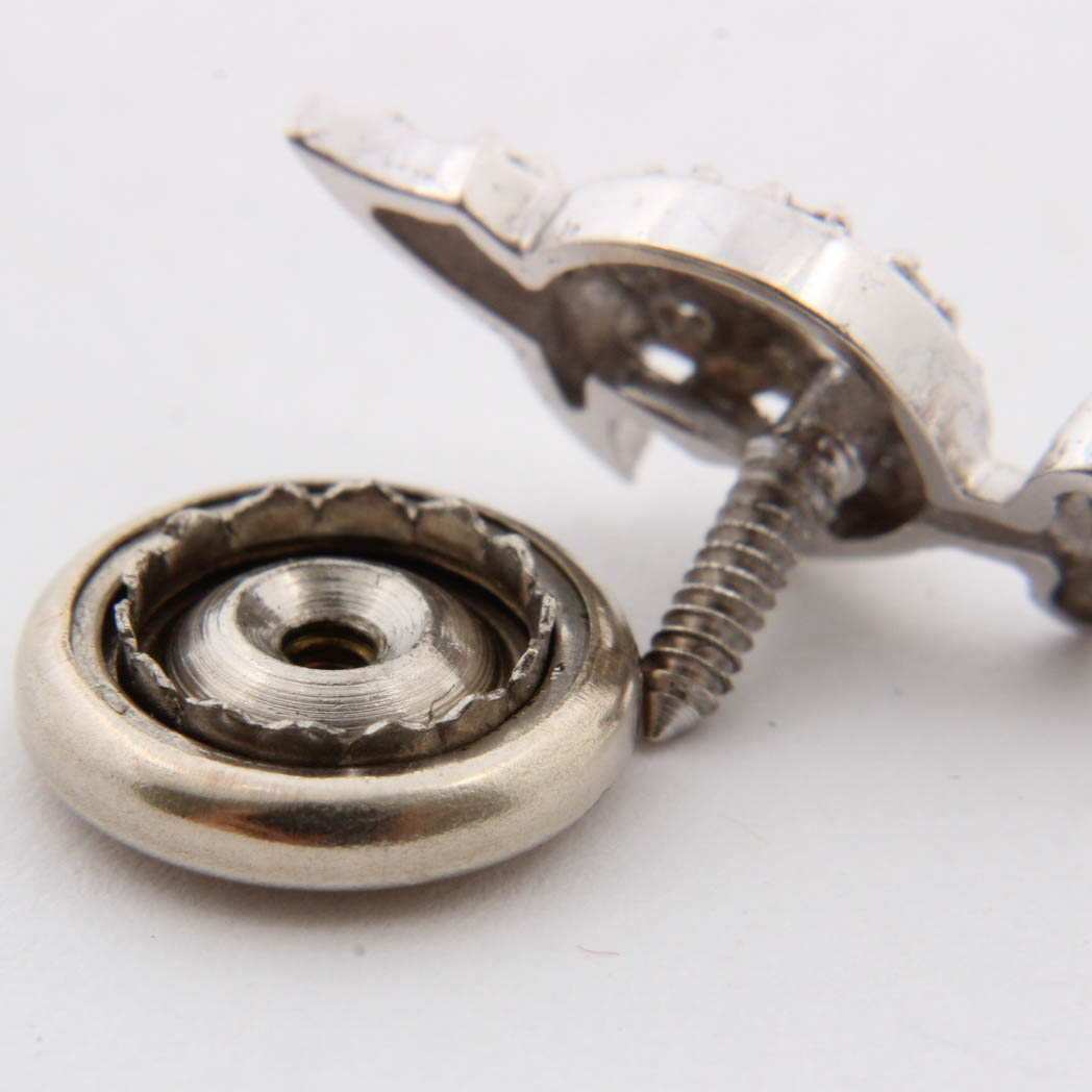 14K White Gold Diamond Shriner Lapel Pin