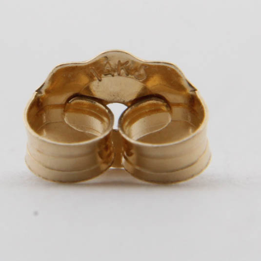 14K Yellow Gold Diamond Post Earrings