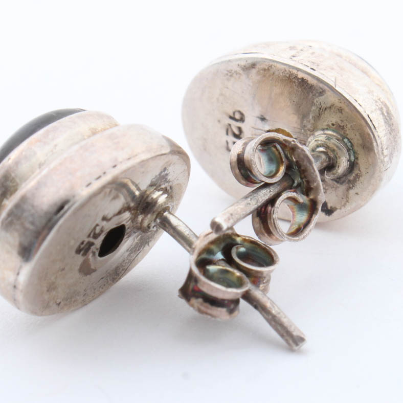 Sterling Silver Natural Labradorite Earrings