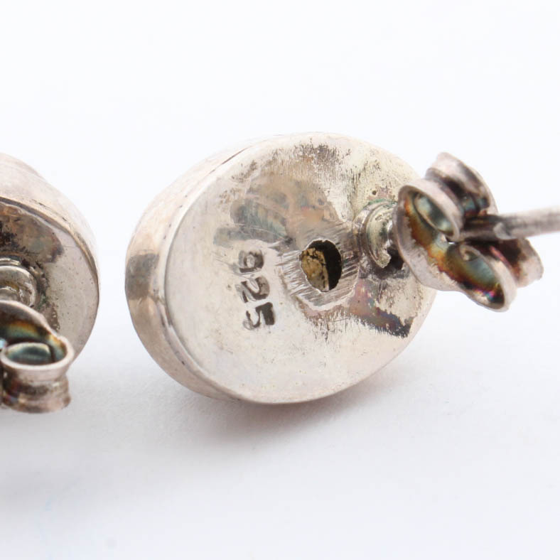 Sterling Silver Natural Labradorite Earrings