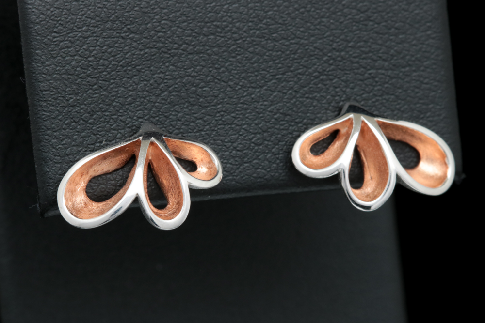 Bastian Rose Gold Wash on Sterling Silver Earrings