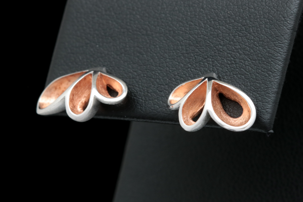 Bastian Rose Gold Wash on Sterling Silver Earrings