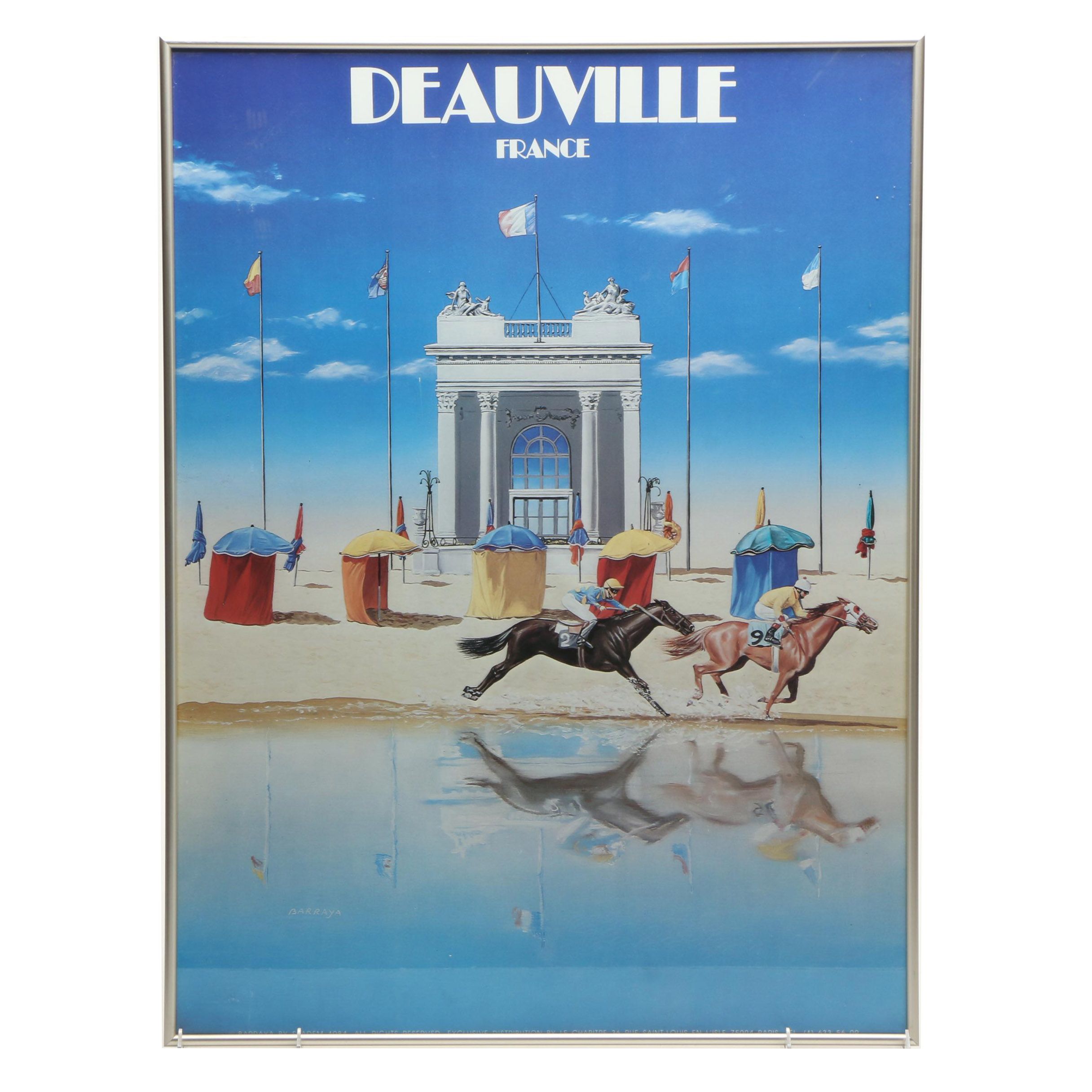 Deauville, France, Horse Racing Themed Advertising Poster