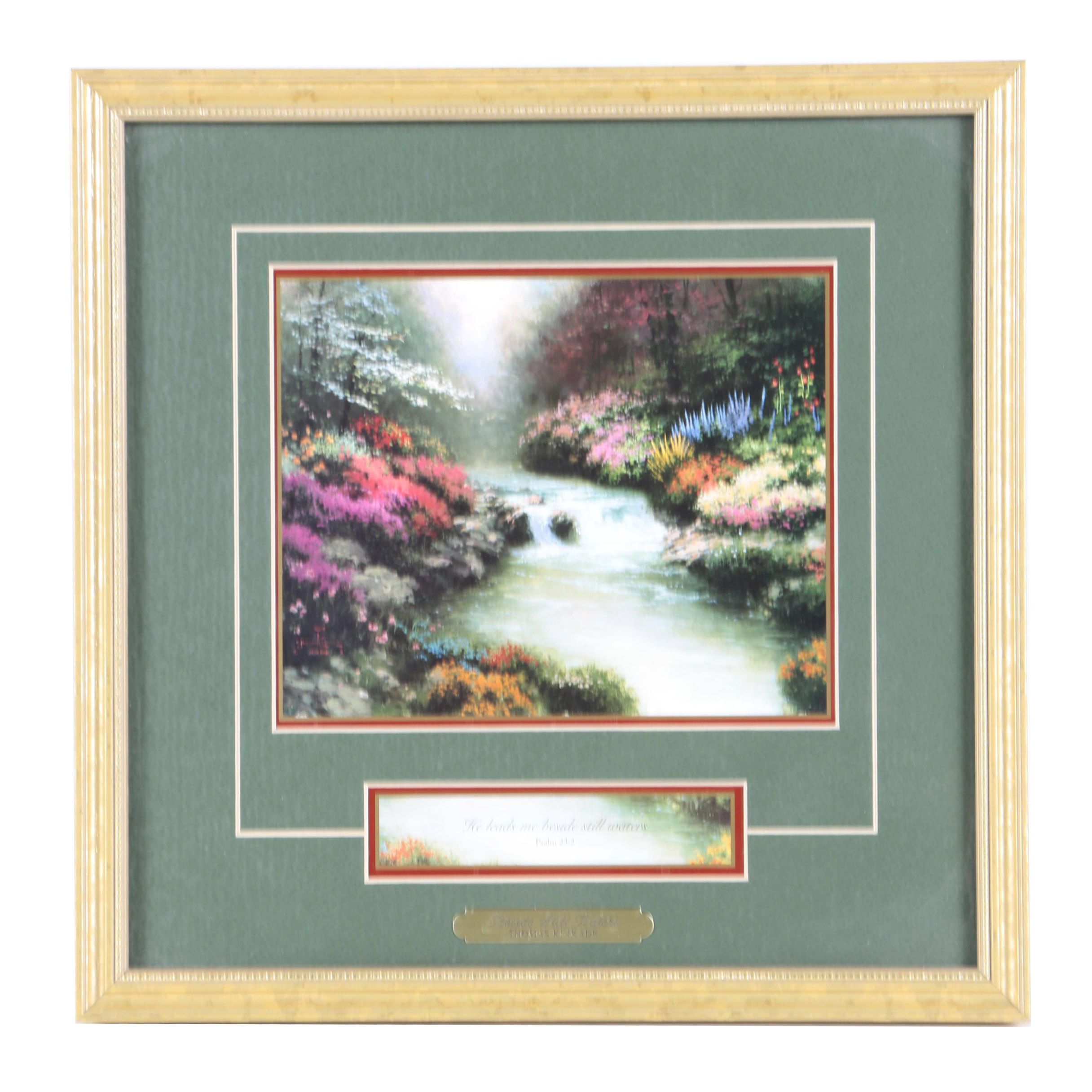 Offset Lithograph After Thomas Kinkade's "Beside Still Waters"