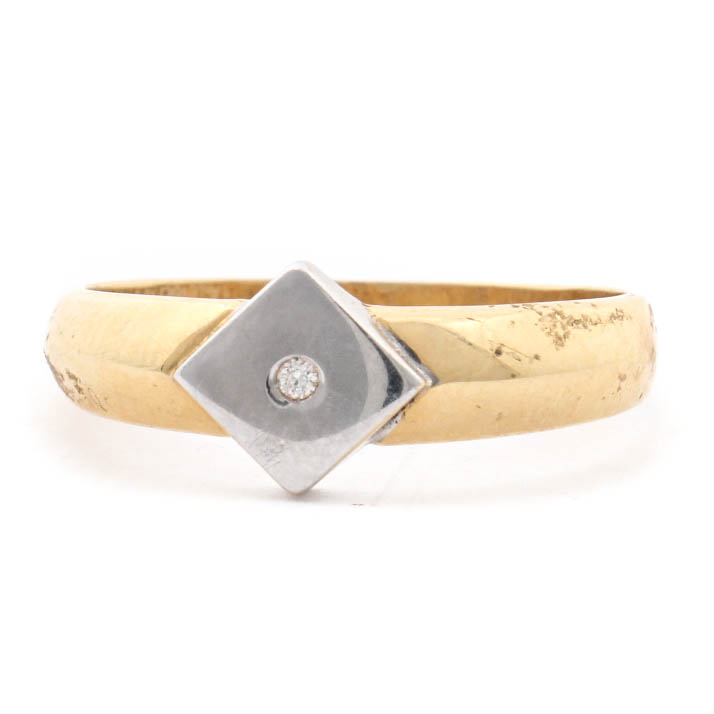 Milor 18K Yellow Gold Diamond Band Ring