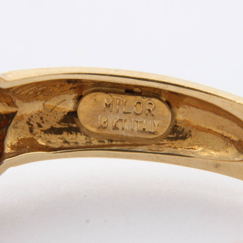 Milor 18K Yellow Gold Diamond Band Ring