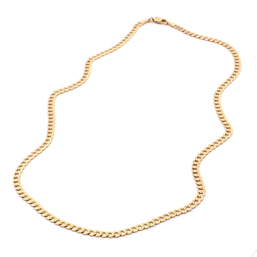 10K Yellow Gold Chain Necklace