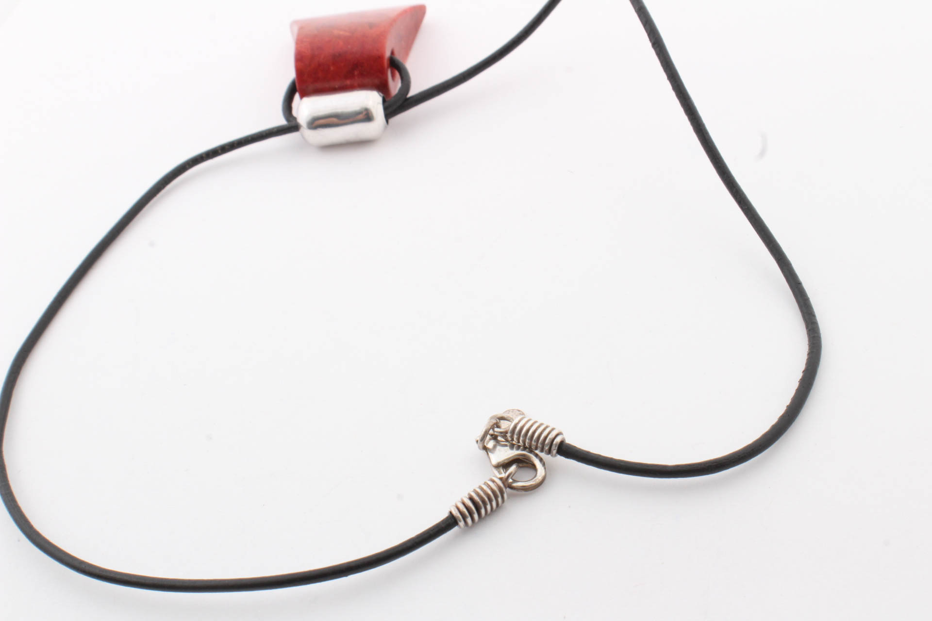 Silpada Sterling Silver & Red Coral Necklace