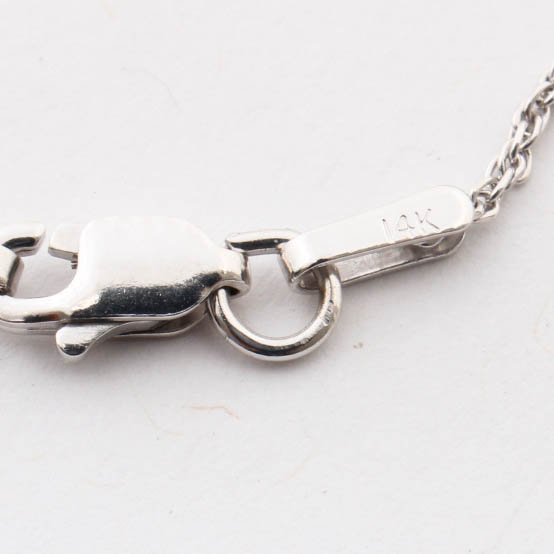 14K White Gold Twisted Rope Necklace