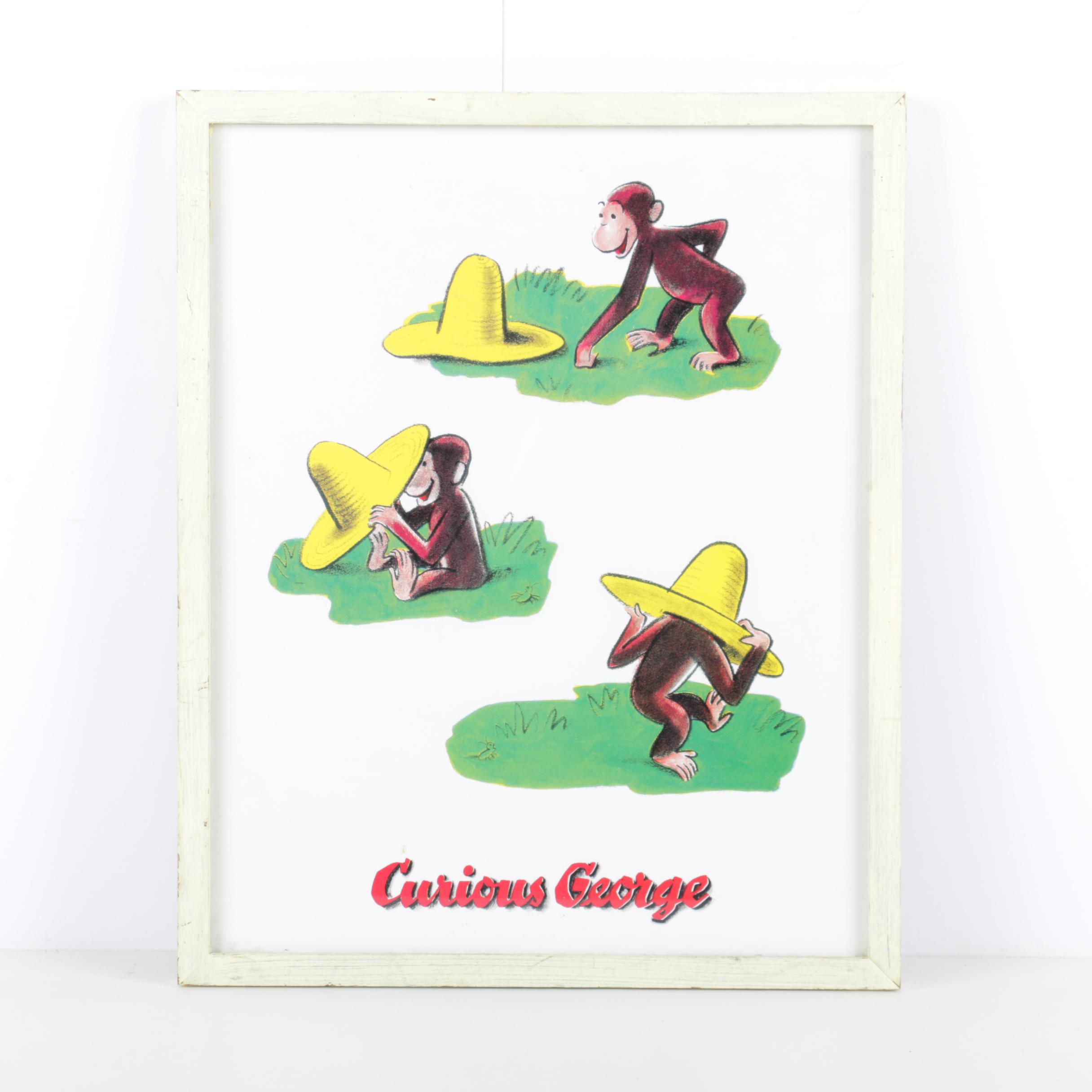 Reproduction Print on Paper of Curious George as Seen in the Original Book