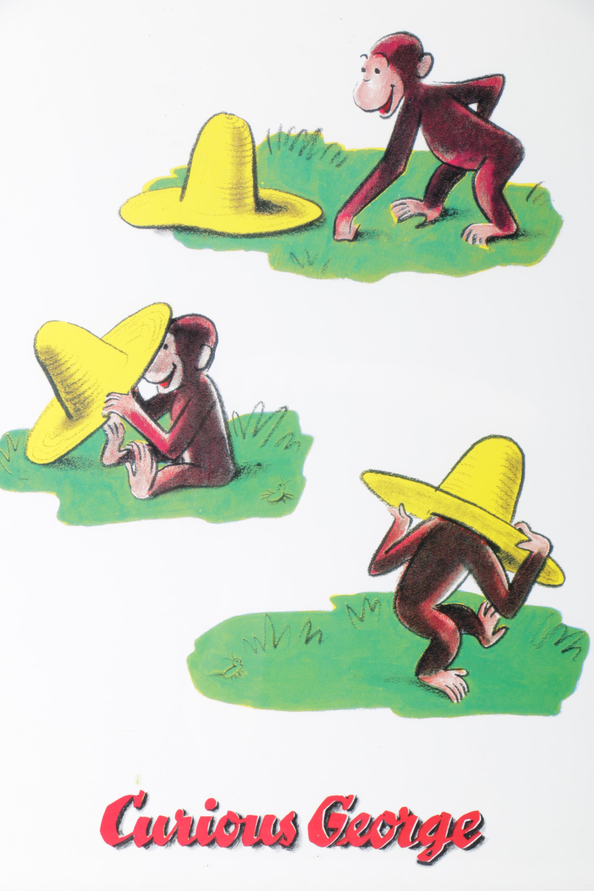 Reproduction Print on Paper of Curious George as Seen in the Original Book