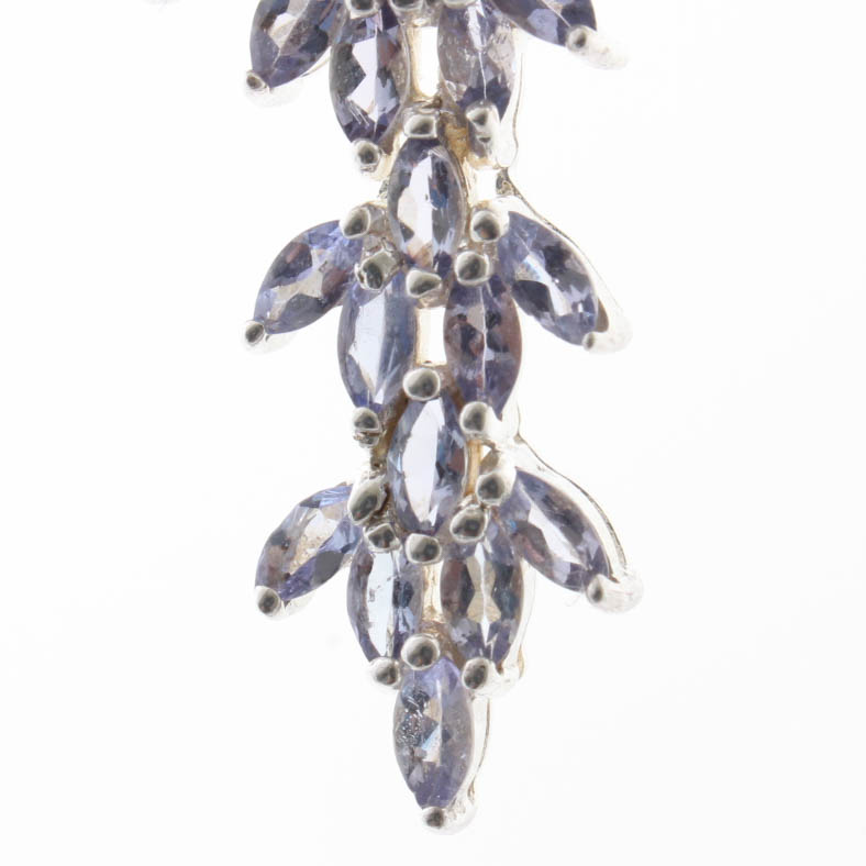 Sterling Silver and Tanzanite Cross Pendant