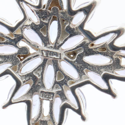 Sterling Silver and Tanzanite Cross Pendant