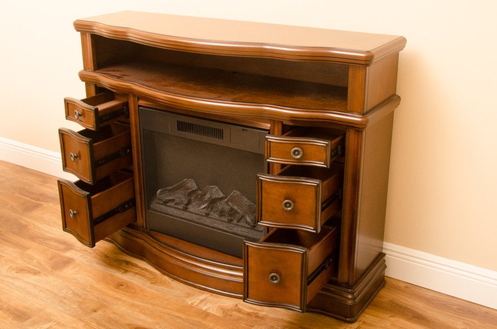 Electric Fireplace and Media Mantel by Allen + Roth