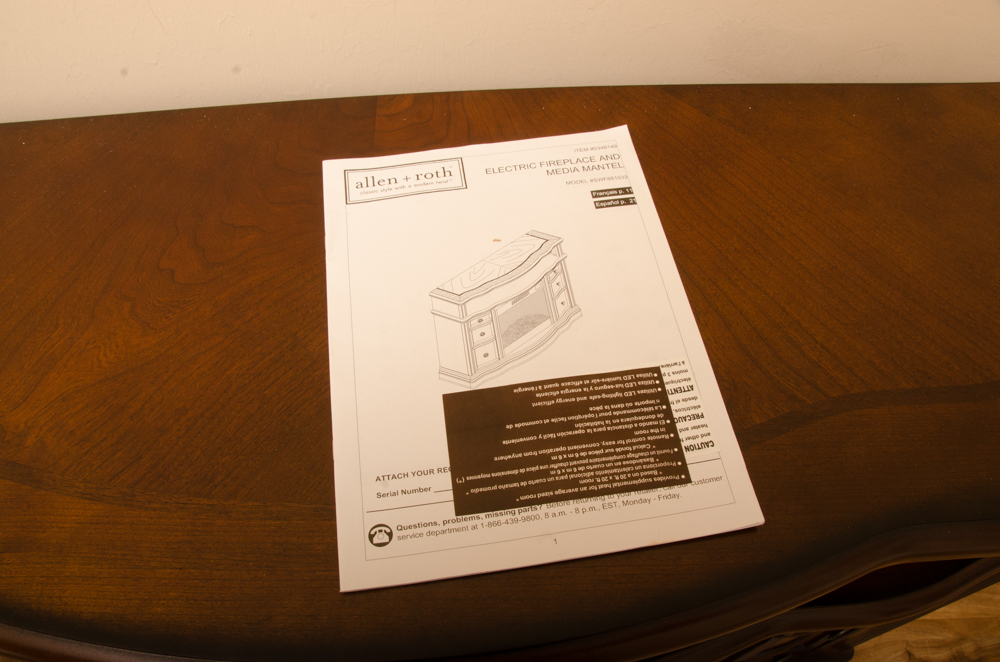 Electric Fireplace and Media Mantel by Allen + Roth