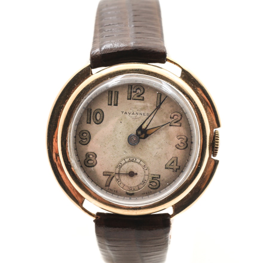 Tavannes 9K Yellow Gold Wristwatch