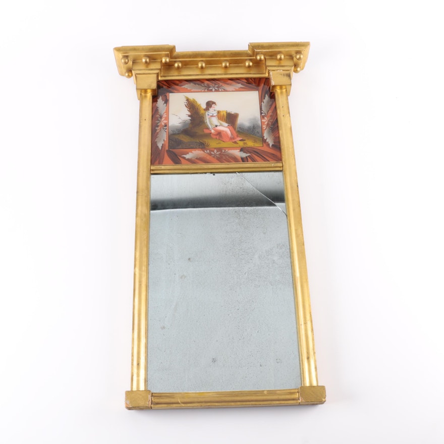 Antique Federal Trumeau Mirror