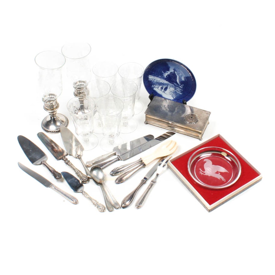 Vintage Glass and Silver Plate Collection