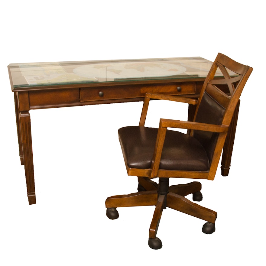 "Hamlyn" Desk with Rolling Chair by Ashley Furniture
