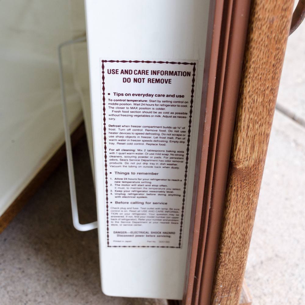 Kenmore Laminate Oak Mini Refrigerator