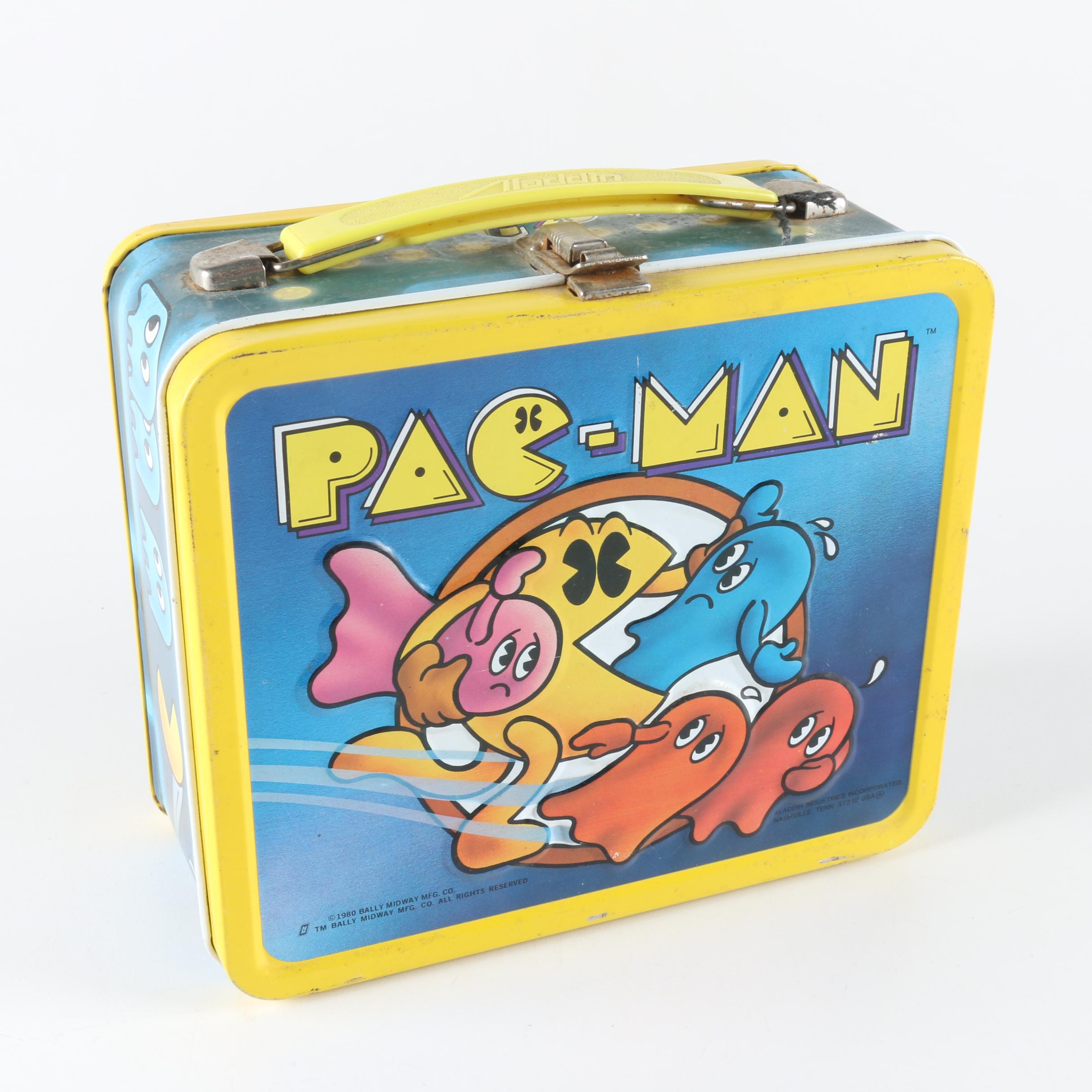 Vintage Pac-Man Metal Lunch Box