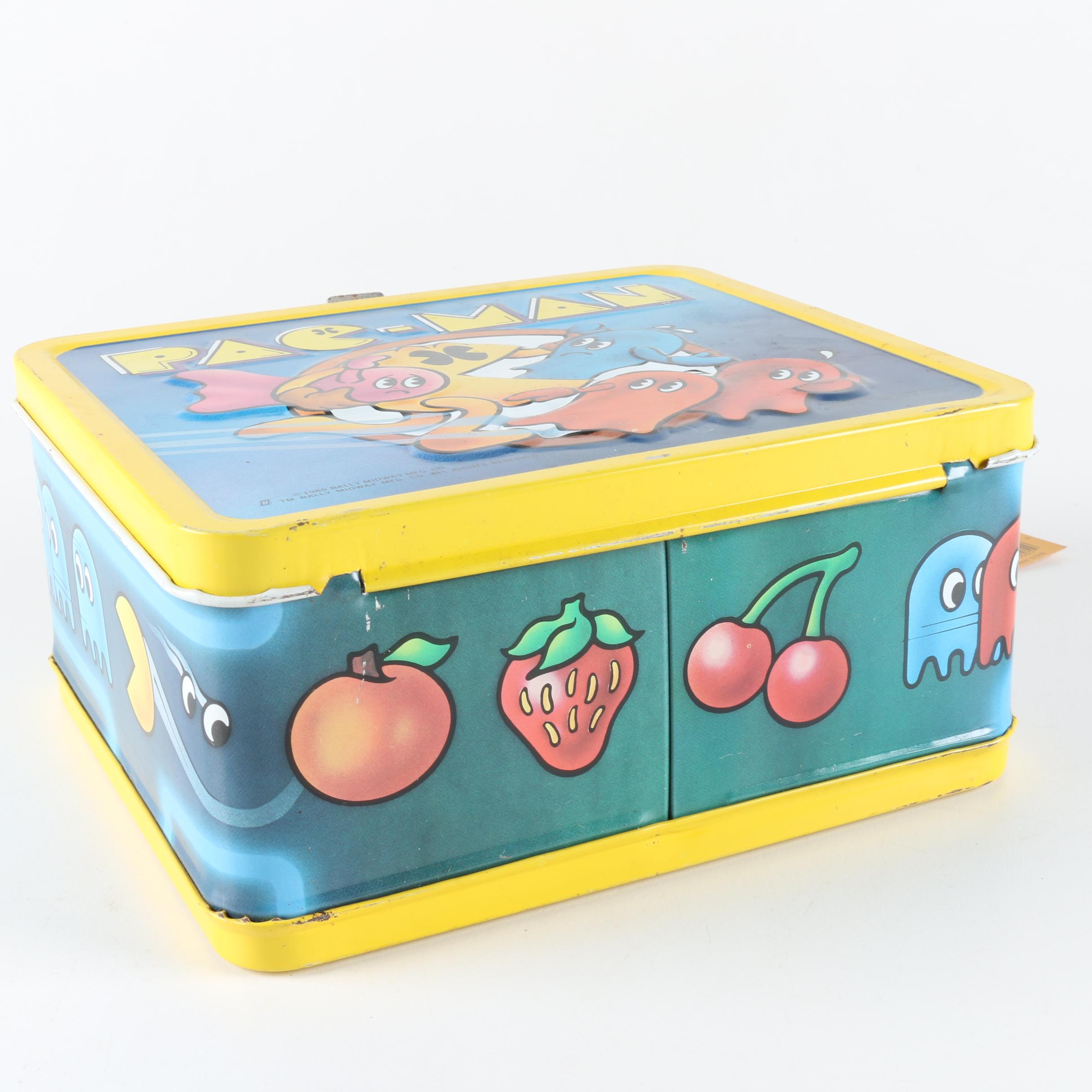 Vintage Pac-Man Metal Lunch Box
