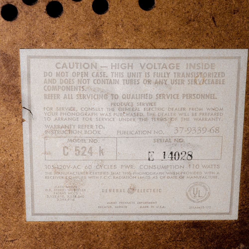 Vintage GE Console Stereo