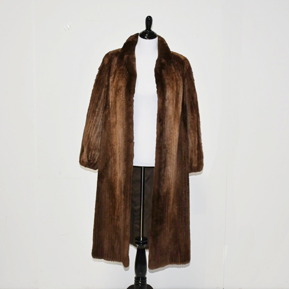 Revillon Vintage Sheared Beaver Full-Length Coat