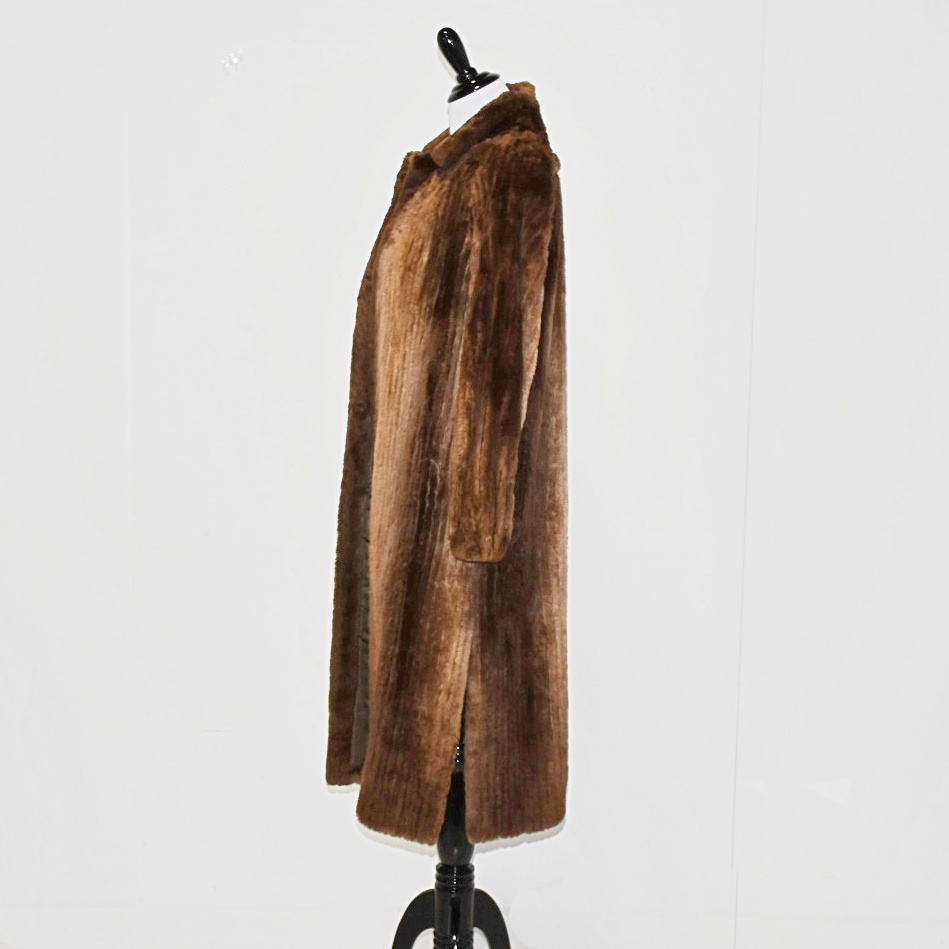 Revillon Vintage Sheared Beaver Full-Length Coat
